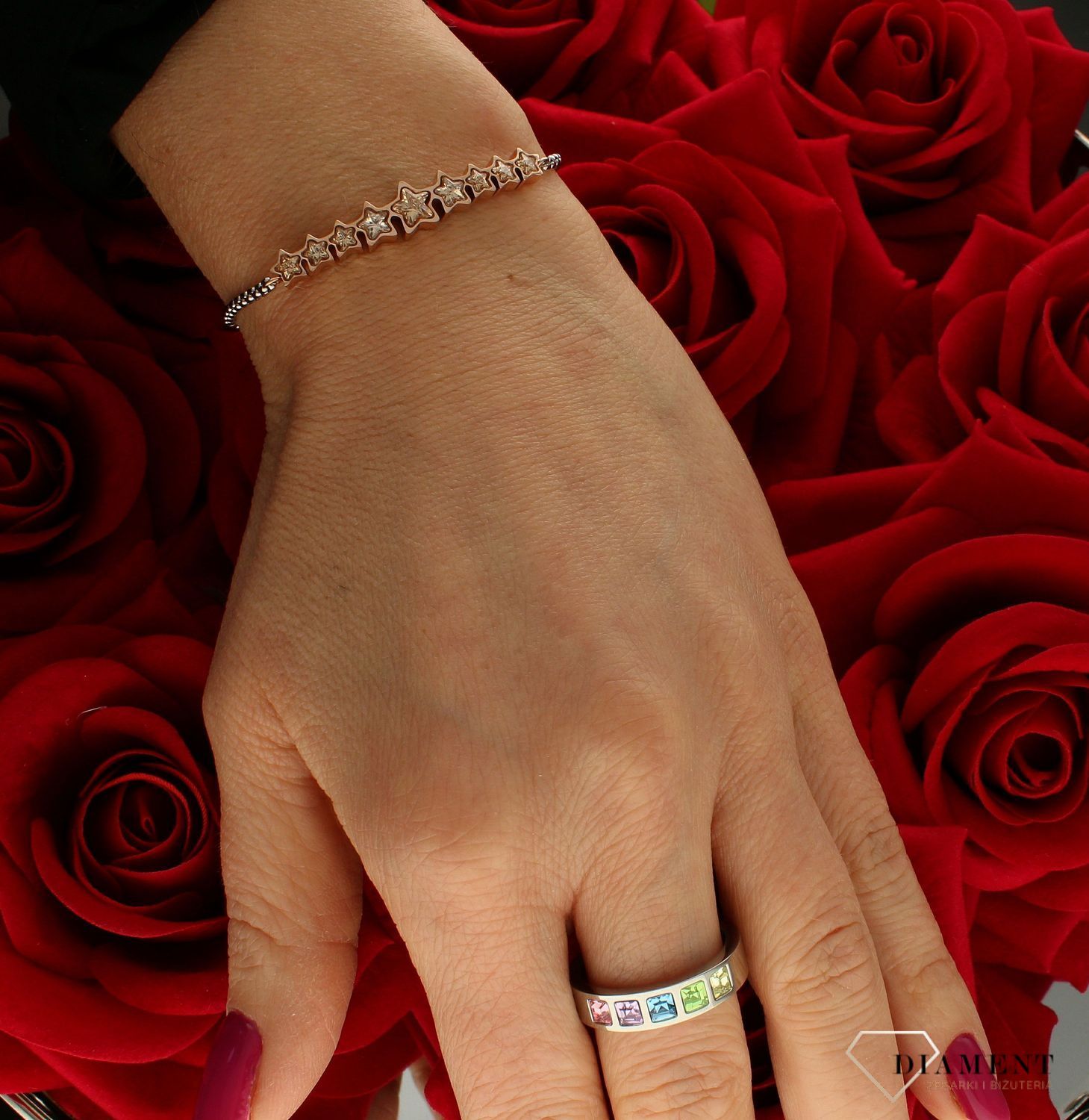 Bransoletka Nomination Złote Gwiazdki Milleluci 028012 024.jpg